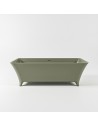 LUNDY fritstående badekar 170 x 75 cm Solid surface - Armygrøn