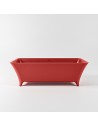 LUNDY fritstående badekar 170 x 75 cm Solid surface - Rød