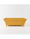 LUNDY fritstående badekar 170 x 75 cm Solid surface - Okker