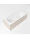FREEZE fritstående badekar 180 x 85 cm Solid surface - Talkum/Linned