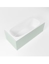 FREEZE fritstående badekar 180 x 85 cm Solid surface - Talkum/Svag grøn