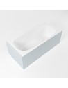 FREEZE fritstående badekar 180 x 85 cm Solid surface - Talkum/Babyblå