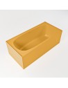 FREEZE fritstående badekar 180 x 85 cm Solid surface - Okker