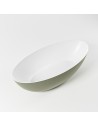 FLOAT fritstående badekar 170 x 80 cm Solid surface - Talkum/Armygrøn