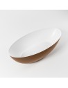 FLOAT fritstående badekar 170 x 80 cm Solid surface - Talkum/Rustbrun