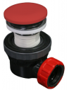 EASY bundventil pop-up 1 1/4" Solid surface - Rød