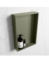EASY hylde til badeværelset 44,5 x 29,5 cm Solid surface - Armygrøn
