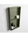 EASY hylde til badeværelset 59,5 x 29,5 cm Solid surface - Armygrøn