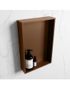 EASY hylde til badeværelset 44,5 x 29,5 cm Solid surface - Rustbrun