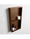 EASY hylde til badeværelset 59,5 x 29,5 cm Solid surface - Rustbrun