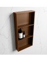 EASY hylde til badeværelset 59,5 x 29,5 cm Solid surface - Rustbrun
