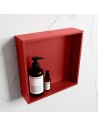 EASY hylde til badeværelset 29,5 x 29,5 cm Solid surface - Rød