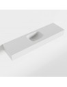 LEX væghængt håndvask 110 x 30 cm Solid surface - Talkum