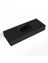 LEX væghængt håndvask 80 x 30 cm Solid surface - Sort