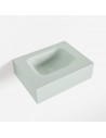 LEX væghængt håndvask 40 x 30 cm Solid surface - Svag grøn