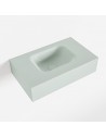 LEX væghængt håndvask 50 x 30 cm Solid surface - Svag grøn