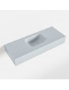 LEX væghængt håndvask 80 x 30 cm Solid surface - Babyblå