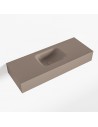 LEX væghængt håndvask 80 x 30 cm Solid surface - Røg