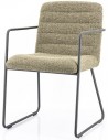 Artego spisebordsstol med armlæn i polyester H83 cm - Sort/Grøn