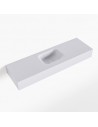 LEX væghængt håndvask 100 x 30 cm Solid surface - Svag grå