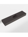 LEX væghængt håndvask 120 x 30 cm Solid surface - Mørkegrå