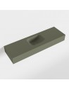 LEX væghængt håndvask 100 x 30 cm Solid surface - Armygrøn
