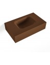 LEX væghængt håndvask 50 x 30 cm Solid surface - Rust