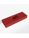 LEX væghængt håndvask 90 x 30 cm Solid surface - Rød