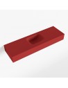 LEX væghængt håndvask 100 x 30 cm Solid surface - Rød