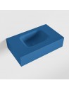 LEX væghængt håndvask 50 x 30 cm Solid surface - Jeansblå