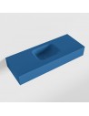 LEX væghængt håndvask 80 x 30 cm Solid surface - Jeansblå