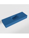 LEX væghængt håndvask 90 x 30 cm Solid surface - Jeansblå