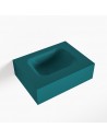 LEX væghængt håndvask 40 x 30 cm Solid surface - Petrolium
