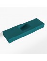 LEX væghængt håndvask 100 x 30 cm Solid surface - Petrolium