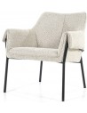 Tony lænestol i polyester og metal H74 x B73 x D69 cm - Beige
