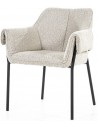 Tony spisebordsstol i polyester og metal H82 x B67 x D62 cm - Beige