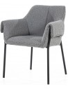 Tony spisebordsstol i polyester og metal H82 x B67 x D62 cm - Grå