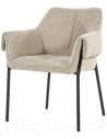 Tony spisebordsstol i polyester og metal H82 x B67 x D62 cm - Taupe
