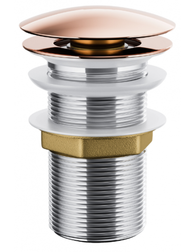 Pop-up bundventil 40 mm - Rødguld