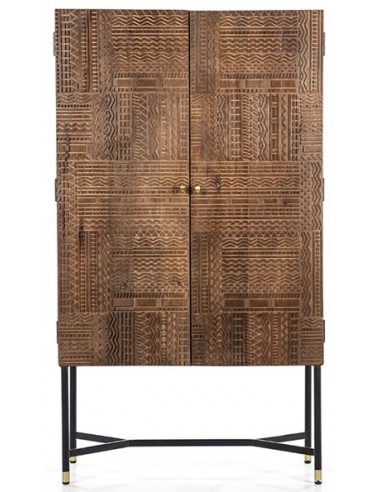 Isa Vitrineskab i metal og mangotræ...