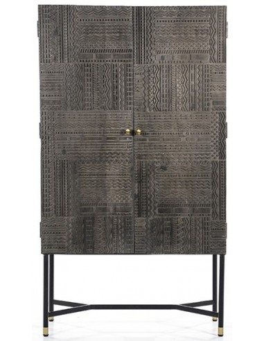 Isa Vitrineskab i metal og mangotræ...