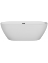 RENO Fritstående badekar 160 x 74 cm Akryl - Blank hvid/Krom