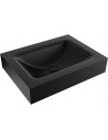 CLOUD væghængt håndvask 60 x 46 cm Solid surface - Sort