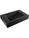 CLOUD væghængt håndvask 70 x 46 cm Solid surface - Sort