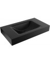CLOUD væghængt håndvask 80 x 46 cm Solid surface - Sort