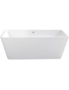 EVITA Fritstående badekar 160 x 80 cm Akryl - Blank hvid/Krom