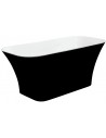 ASSOS Fritstående badekar 160 x 70 cm Mineralsten - Blank hvid/Blank sort