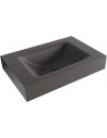 CLOUD væghængt håndvask 70 x 46 cm Solid surface - Mørkegrå