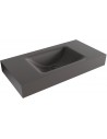 CLOUD væghængt håndvask 90 x 46 cm Solid surface - Mørkegrå