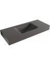 CLOUD væghængt håndvask 110 x 46 cm Solid surface - Mørkegrå